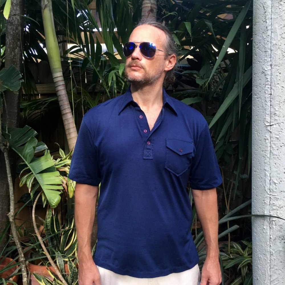 Vtg Super Hipster Polo Cotton + Polyester in L - Picture 3 of 11